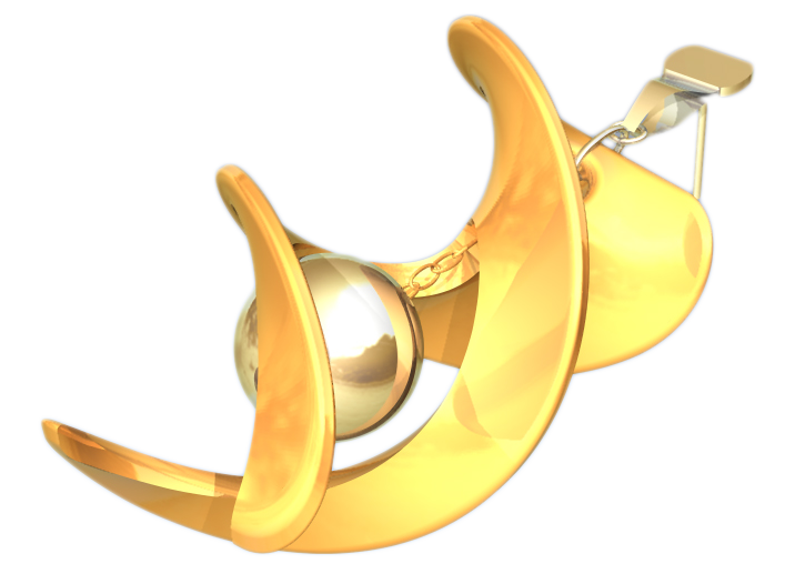 Twisted earring created in Delcam Designer 