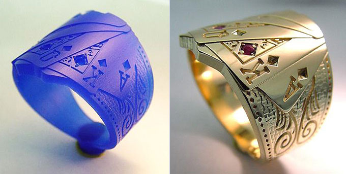 Poker ring design by The Alterntive Jewelery Shop