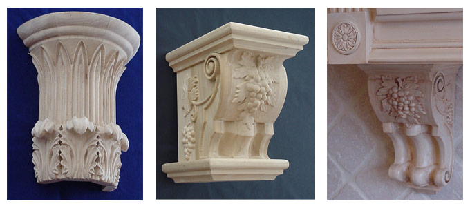 A selection of decorative woodowrk for architecture