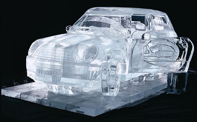 BMW Mini Ice Carving