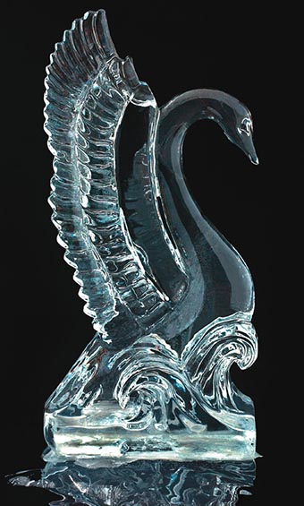Ive carved swan