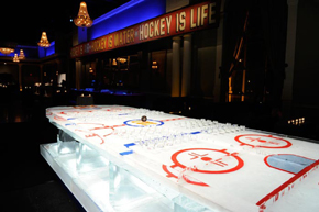 Vodka shot table created for opening party for the movie musical “Score” at the Toronto International Film Festival